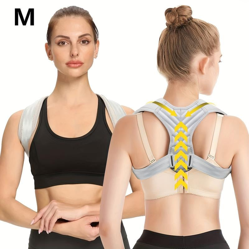 Universal Back Support Brace for Improved Posture, Adjustable Body Shaping Belt for Men and Women, Breathable and Professional Quality